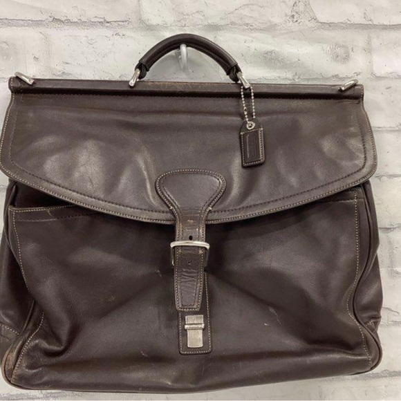 Coach Bags Vintage Distressed Coach Brown Leather Hipster Briefcase